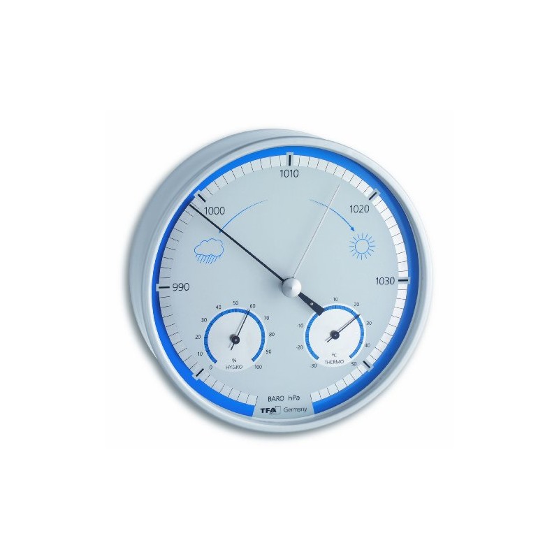 TFA 20.2027.20 Indoor/Outdoor Analogue Weather Station, 160 mm Diameter