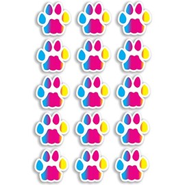 A4 Sheet 15 x Rainbow Cat Paw Prints Vinyl Stickers Animal Laptop Car Bike #6466 (A4 (30cm x 20cm))