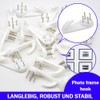 Yosawo 20 Pieces Picture Hooks Non-Trace Hook Plastic Hardwall Hanger