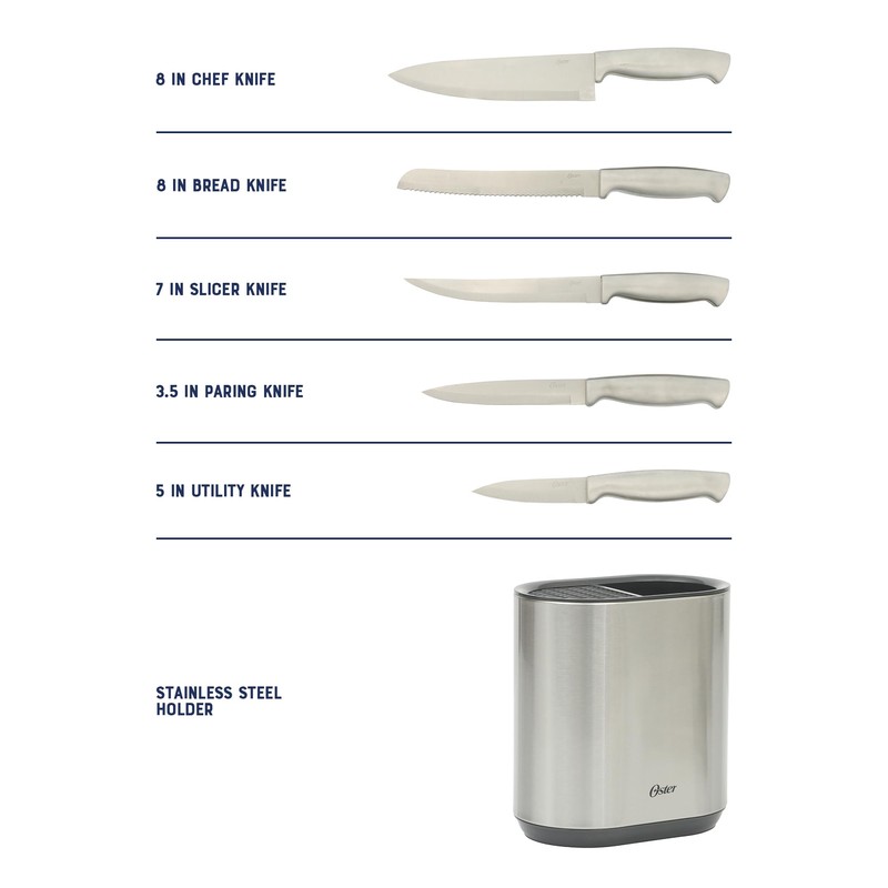 Oster Baldwyn 12 Piece Stainless Steel and Nylon Kitchen Tool