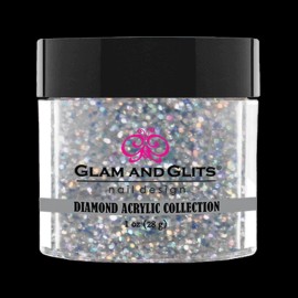 Glam & Glits Diamond Acrylic (Glitter) 1 oz Platinum - DAC43
