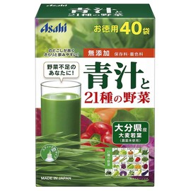 Green juice and 21 kinds of vegetables, 0.1 oz (3.3 g) x 40 packs, 6 box set