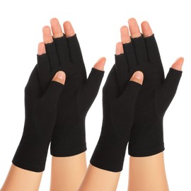 Guantes de Artritis Para Mujer, Guantes de Compresión para Artrosis 2 Pares, Alivio Del Dolor Del Túnel Carpiano, Reumatoide, Osteoartritis, para Bicicletas, Deportes, Trabajo, Mecanografí, M, Negro
