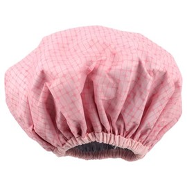 Gorro para Mascarilla de Cabello Reutilizable y Trmico, Doble Capa Gruesa, Rosa Cuadrcula, Aislamiento de Vapor para Profundo, Ajustable para Uso en  