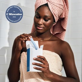LOLA Tampones 100% algodón orgánico con aplicador de cartón, 36 unidades (2 paquetes de 18) - Tampones regulares, productos de higiene femenina para la menstruación, productos aprobados por la HSA y