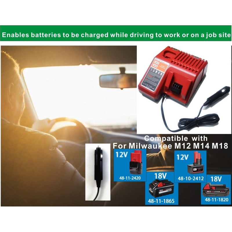 Cargador de batería multivoltaje M12 y M18