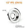 GASHER 4Pcs Recessed Fire Sprinkler Escutcheon 1/2 in. IPS, Depth