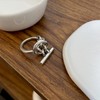 88flix Women's Anchor Chain Ring, Silver Ring, Pinky Ring, One