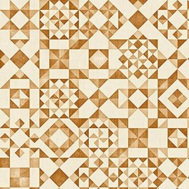 Quilting Treasures Seamless Geometric Blocks Cream 100% Cotton Fabric by The Yard
