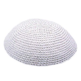 White All Size Hand Made Yarmulke Jewish Kippah Kipa Judaica Yamaka Kippa Yamakah Yarmulka Hat Men Or Kids (12CM 4.7INCH)
