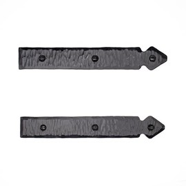 2 Pack 6 Inch Black Faux Strap Hinges - Hand Forged Dummy Faux Doors Hinge – Rustic Iron Hinges for Farmhouse Shutter, Carriage Door, Barn Door, Castle Door, and Gates – The Jamestown Series