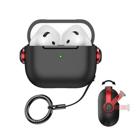 HEIGKOIK Airpods 4 Case, Airpods 4 Case, 4th Generation Case, TPU Lock, Charging, Shockproof, Lightweight, Scratch-Resistant, Stylish, Wireless Charging, Carabiner Included, Airpods 4, Protective