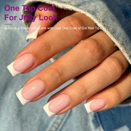 Gel X French Tip Nails Medium Square French Tip Press on Nails SXVME White French Nail Tips 300Pcs Pre-applied Tip Primer Natural Nude Pink Fake Nails Extensions Gel X Nail Kit for Women Girls DIY