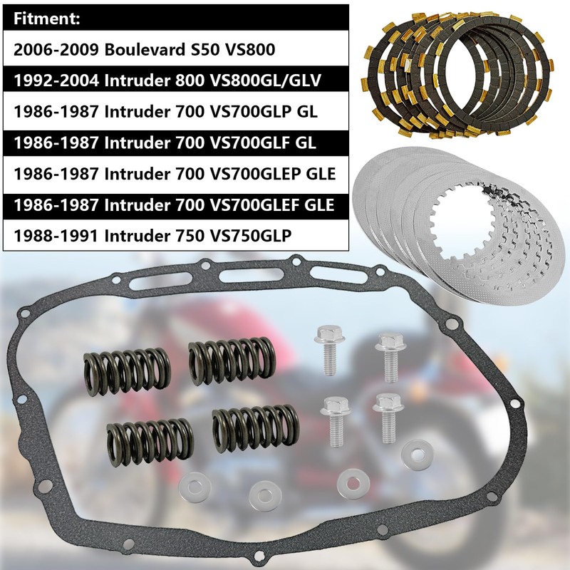 BIGLKNM Clutch Kit Friction Plates Spring Gasket Kit Compatible with