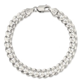 Savlano 925 Sterling Silver Curb Cuban Link Chain Bracelet for Men & Women - Made in Italy Comes With a Gift Box (9, 8mm)