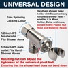 All Metal Shower Head Holder,Adjustable Handheld Shower Arm Bracket, Hand
