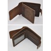 Le'aokuu Men's Genuine Genuine Leather Bifold Horizontal Standard Snap Chain