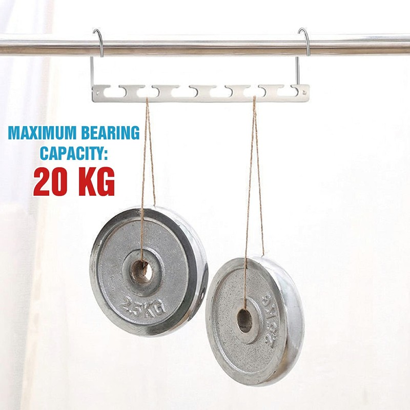 8 Pack Metal Space Saving Hangers, Stainless Steel Space Saver