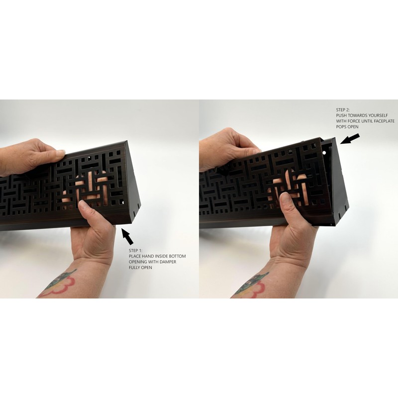 Imperial Decorative Oil Rubbed Bronze Baseboard 15", RG4081 (2)