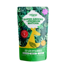 Matcha Supergreens Blend – Ceremonial Green Tea Powder with Spirulina, Alfalfa, Beets, Moringa & More | 70mg Caffeine, Zero Sugar – Functional Greens Formula (150g, 25 Servings)