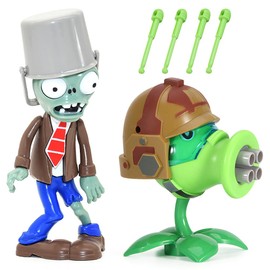 2PCS Plants and Zombies Toys Action Figures Zombies PVZ Toys Set Plants Toys PVC,Peashooter and Zombies vs Shooting Toys,Great Gifts for Kids and Fans,Birthday and Christmas Party