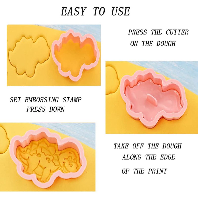 8pcs 3D Easter Cookie Cutter Set, Cookie Mold,Cute Cartoon Shapes