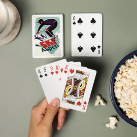 Lantern Press Aspen, Colorado, Ski in Colorado Vintage Skier (52 Playing Cards, Poker Size Card Deck with Jokers)