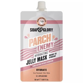 Soap & Glory Parch Enemy Hydrating Jelly Face Mask - Vitamin B5 + Hyaluronic Acid Skin Plumping Face Mask - Long Lasting Hydration Jelly Mask for Normal & Dry Skin (50ml)