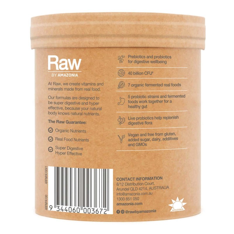 Amazonia Raw Organic Probiotics - Cloudy Apple, 100g