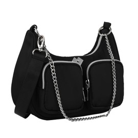 LuckyLy Bolsa Crossbody de Mujer Moderna y Versátil, Ligera con Múltiples Compartimentos y Repelente al Agua, Bolsa Bandolera de Mano, al Hombro y Cruzada tipo Mensajero de Viaje – Modelo Eden, Negro