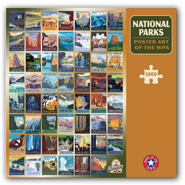 国立公園—WPAのポスターアート、55パーク、1000パズル。