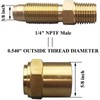 3 Pack Pipe Fitting Adapter of 1/4" NPTF Male x