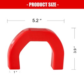 BESTZHEYU 2PCS Red Front Tow Hooks Covers Compatible with RAM 1500 Accessories 2019-2024 Red (Not Fit for RAM 1500 Classic,Warlock,RAM 2500,RAM 3500