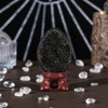 KYEYGWO 40-58 mm Black Crystal Egg with Display Stand, Natural