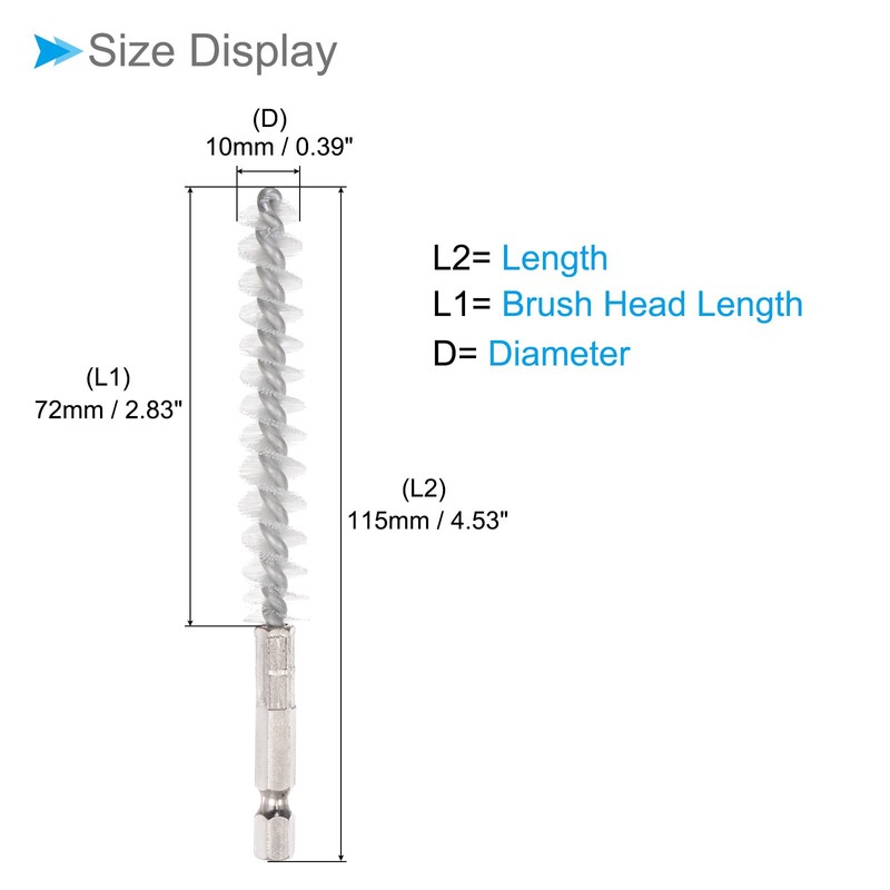 CoCud Brush Head, 10 mm Diameter, 72 mm Length, Nylon