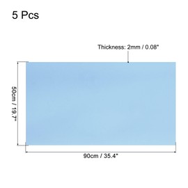 MECCANIXITY EVA Foam Sheets Light Blue 35.4 Inch x 19.7 Inch 2mm Thick Crafts Foam EVA Sheets for Costumes, Arts and Crafts Projects Pack of 5