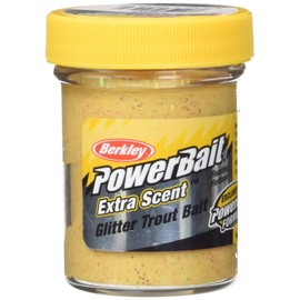 Berkley PowerBait Glitter Trout Bait,Yellow,1.75 Ounce Jar