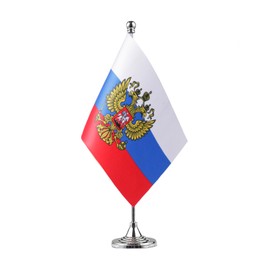 Russia With Eagle Desk Flag Small Mini Table Flags Decorations(Russia With Eagle)