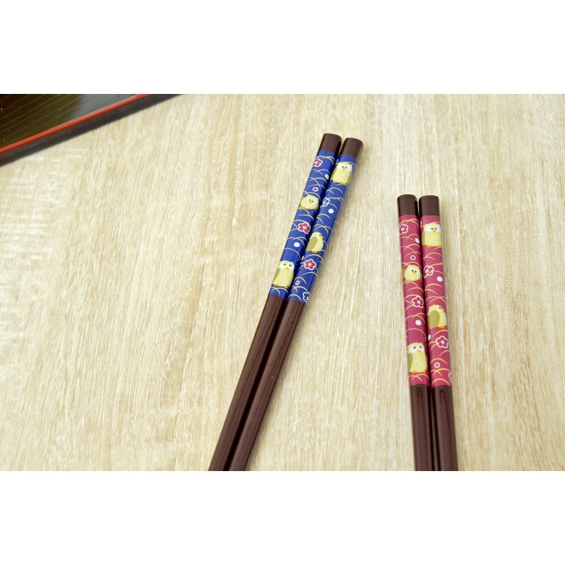 aoba Chopsticks Dishwasher Safe, Natural Wood Flying Owl
