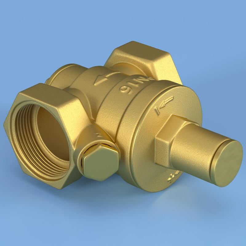 Areyourshop DN25 1" Brass Adjustable Water Pressure Reducing Regulator Valves