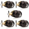 Probrico Keyed Entry Door Knob with Lock and Same Key,