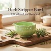Handmade Pottery Herb Stripper Bowl with Garlic Grater Plate, Multi-functional