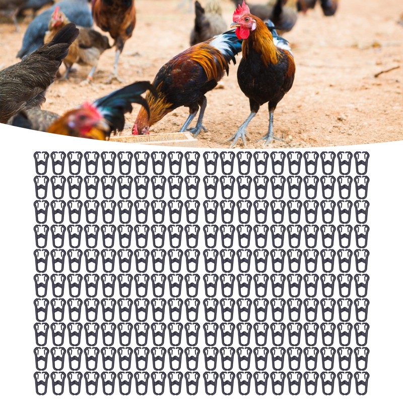 200PCS PP Plastic Chicken Beak Clasps Reusable Rooster Mouth Snap
