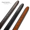Men's Genuine Leather Dress Belt In Tan With Antique Brass