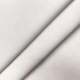 XHT 30 x 135 cm Suede PU Faux Leather Fabric, Soft Smooth Crafts Synthetic Fabric for DIY Handicraft Wallets Bags Making, White