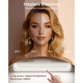 EZVALO Wireless Vanity Lights for Mirror, Rechargeable Makeup Light with Stepless Dimming, 3 Color Modes, Adjustable Angle & Touch Control, Cordless Bathroom Mirror Light, Gift for Women (1 Pcs)