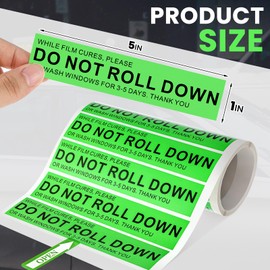AmazingSpark 200 Pcs/roll Do Not Roll Down Window Stickers, Do Not Roll Down Warning Labels 5 x 1 Inch Self-Adhesive Windows Film Attention Caution Stickers for Automotive Car Window