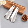 Ipetboom 2pcs Short Handled Stainless Steel Shoe Horns for Men