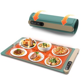 Electric Warming Mat for Food: Warming Trays for buffets Party,Adjustable Temperature & Time Versatile Food Warmer,Heating Trays to Keep Food Warm at Part (Blue)