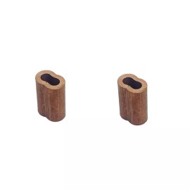 Unbranded 3/32" Wire Rope Sleeve,Cable Crimp Ferrule, Copper Gritted Crimping Sleeve 2 PC
